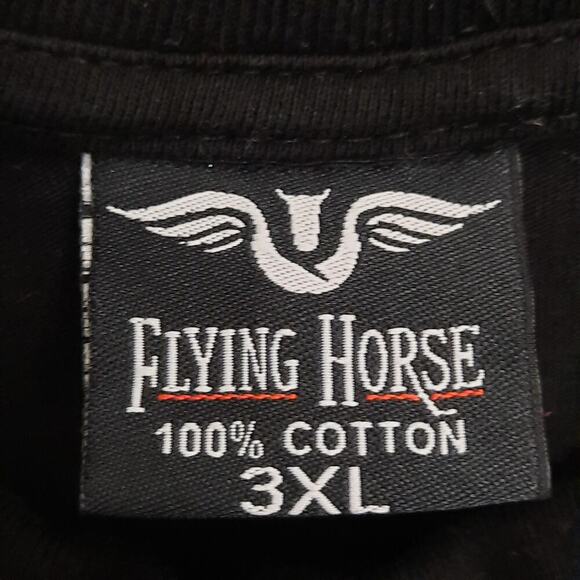 Flying Horse 3XL All Black Everything Tee Afrocentric Graphic Statement Shirt - Picture 4 of 6